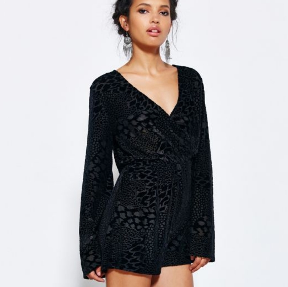 Ecote velvet burnout romper